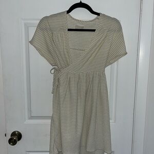 Urban Outfitters Cream Striped Mini Dress